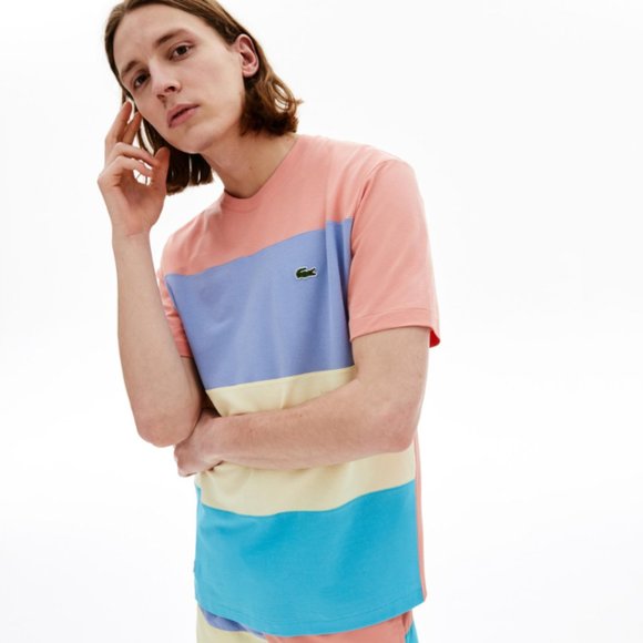 Lacoste Other - Lacoste Color-Block Ice Cotton Piqué Tee Relaxed Fit Shirt | L